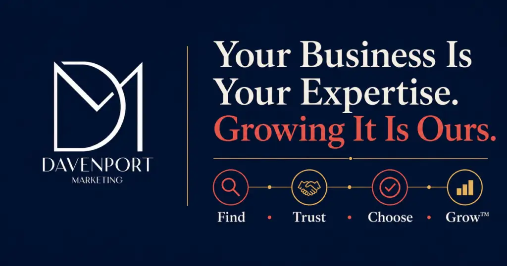 Davenport Marketing: Your Business Is Your Expertise. Growing It Is Ours. Find, Trust, Choose, Grow.